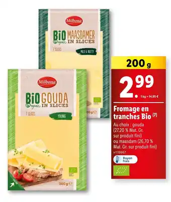 Lidl Milbona Fromage en tranches Bio offre