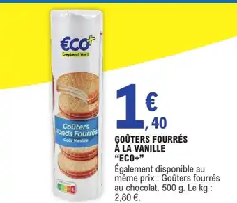 E.Leclerc ECO+ Goûters fourrés à la vanille offre