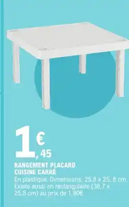 E.Leclerc Rangement placard cuisine carré offre