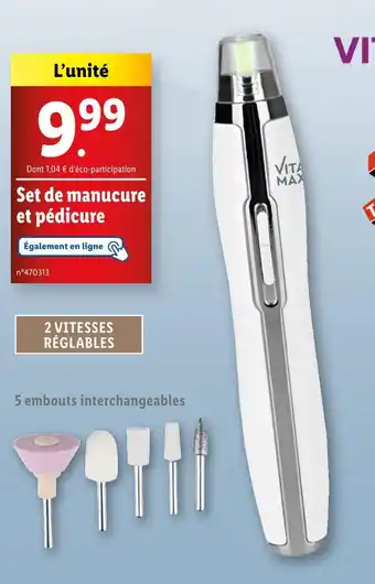 Lidl Set de manucure et pédicure offre