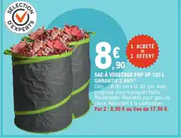 E.Leclerc Sac à végétaux pop up 125 l garantie 2 ans offre