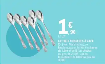 E.Leclerc Lot de 6 cuillères à café offre