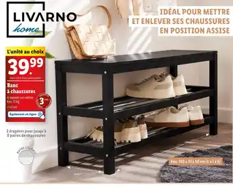 Lidl LIVARNO home Banc à chaussures offre