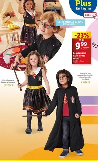 Lidl Déguisement Harry Potter enfant offre