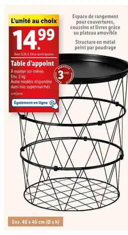 Lidl Table d'appoint offre