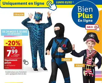 Lidl Déguisement garçon offre