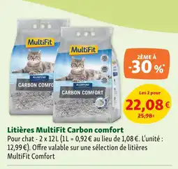 Maxi Zoo MultiFit Litières Carbon comfort offre