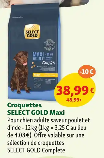 Maxi Zoo Select Gold Croquettes Maxi offre