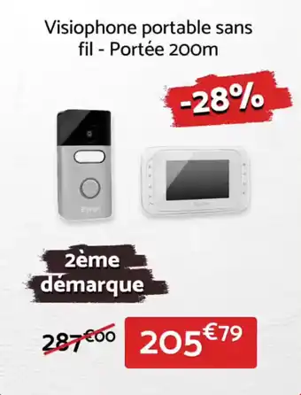 Bricomarché Visiophone portable sans fil offre