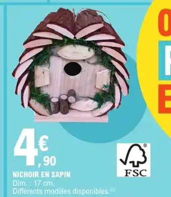 E.Leclerc Nichoir en sapin offre