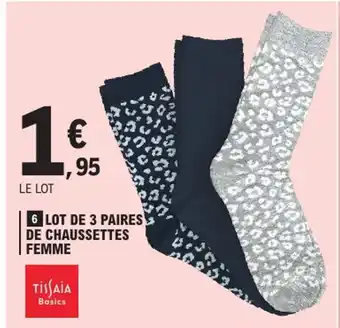 E.Leclerc TISSIA Chaussettes Femme offre