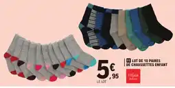 E.Leclerc TISSIAIA Lot de 10 paires de chaussettes enfant offre