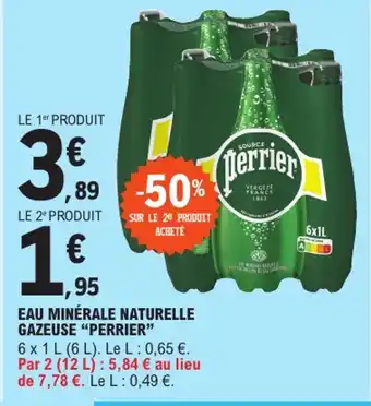 E.Leclerc PARRIER Eau Minérale Naturelle Gazeuse offre