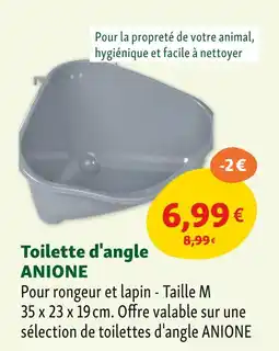 Maxi Zoo Anione Toilette d'angle offre