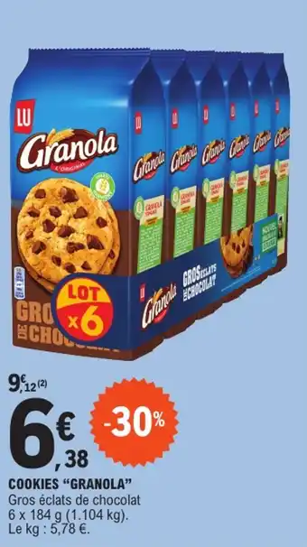 E.Leclerc LU Cookies Granola offre