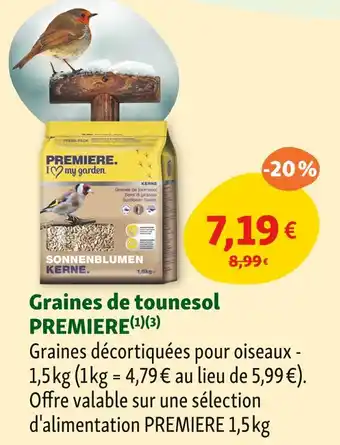 Maxi Zoo PREMIERE Graines de tournesol offre