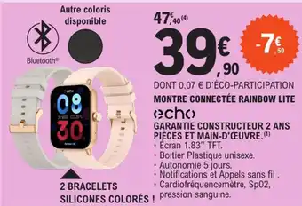 E.Leclerc ECHO Montre Connectée Rainbow Lite offre