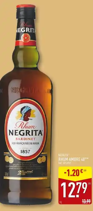 ALDI NEGRITA Negrita Rhum Ambre 40° offre