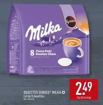 ALDI MILKA Dosettes Senseo offre