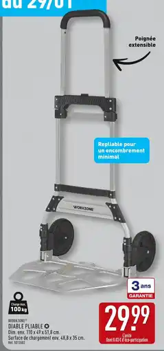 ALDI WORKZONE Diable pliable offre