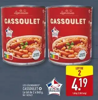 ALDI LES LÉGENDAIRES Cassoulet offre