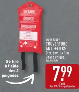 ALDI WORKZONE Couverture anti-feu offre