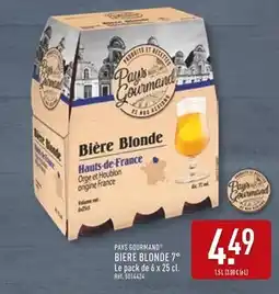 ALDI PAYS GOURMAND Bière Blonde 7° offre