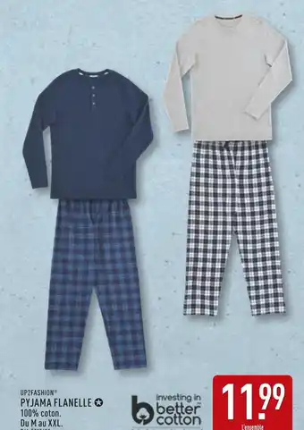 ALDI UP2FASHION Pyjama flanelle offre