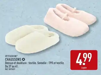 ALDI UP2FASHION Chaussons offre