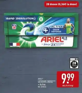 ALDI ARIEL Ariel Lessive Dose Active offre