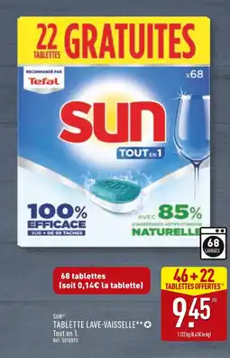 ALDI SUN Tablette lave-vaisselle offre