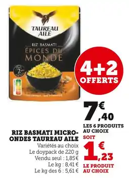 Super U TAUREAU AILE Riz basmati micro-ondes offre