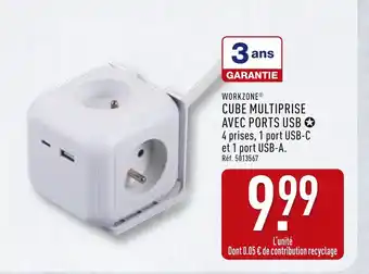 ALDI WORKZONE Cube multiprise avec ports usb offre