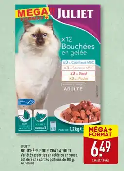 ALDI JULIET Bouchées pour chat adulte offre