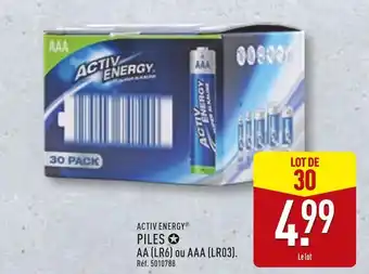 ALDI ACTIV ENERGY Piles offre