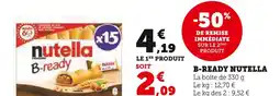 Super U B-ready nutella offre