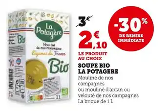 Super U La Potagere Soupe Bio La Potagere offre