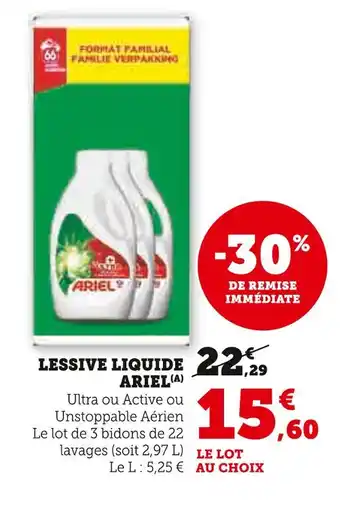 Super U ARIEL Lessive liquide(a) offre