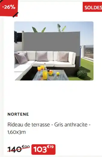 Bricomarché Nortene rideau de terrasse offre