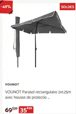 Bricomarché Vounot parasol rectangulaire offre