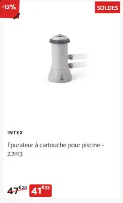 Bricomarché Intex epurateur à cartouche pour piscine offre