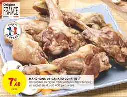 Intermarché Manchons de canard confits offre