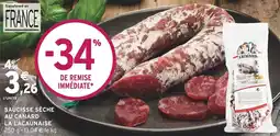 Intermarché Saucisse seche au canard la lacaunaise offre