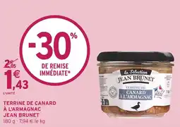 Intermarché Jean brunet terrine de canard a l'armagnac offre