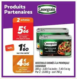 Netto Ratatouille cuisinee a la provencale cassegrain offre