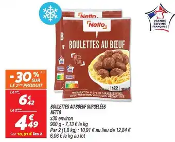 Netto Netto boulettes au boeuf surgelees offre