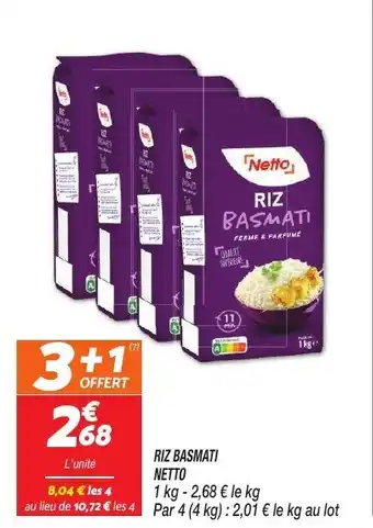 Netto Riz basmati netto offre