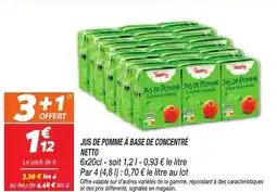 Netto Netto jus de pomme a base de concentre offre