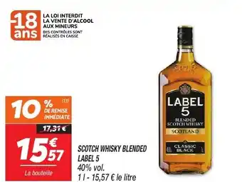 Netto Scotch whisky blended label 5 offre