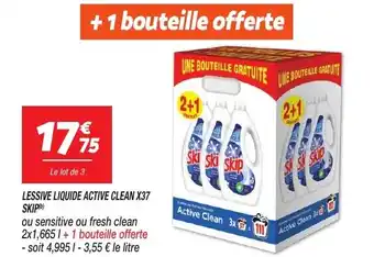 Netto Lessive liquide active clean skip offre